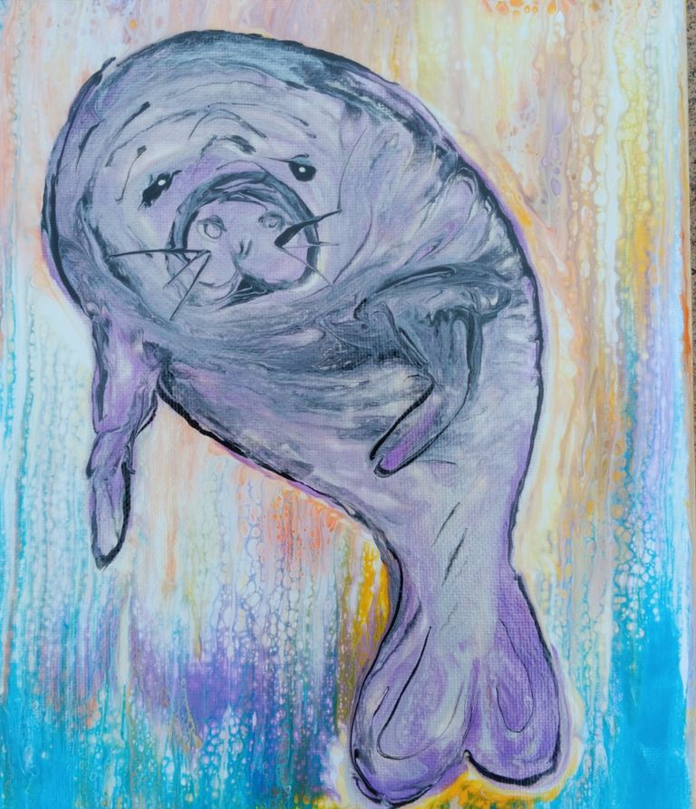 Original Manatee Painting